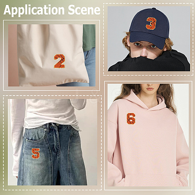 1Bag Sport Theme Number 0~9 Embroidery Cloth Iron on/Sew on Patches PATC-CY0001-65B-1
