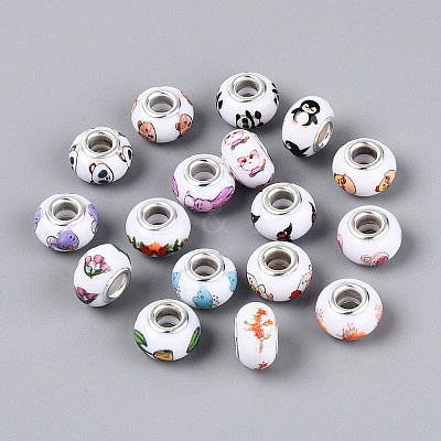 Opaque Resin European Beads RPDL-T004-01M-1