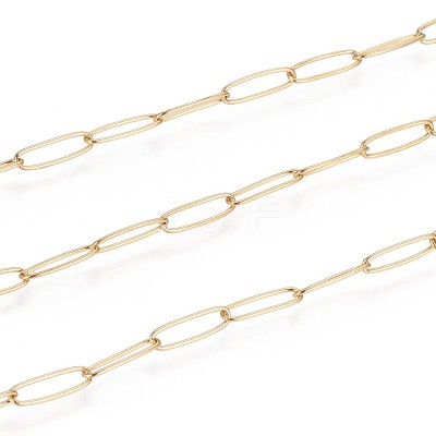 3.28 Feet Ion Plating(IP) 304 Stainless Steel Paperclip Chains X-CHS-F010-01C-G-1
