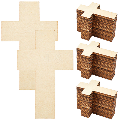 100Pcs Unfinished Wood Cutouts DIY-SP0001-69-1