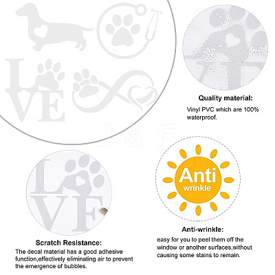 8 Sheets 4 Style Infinity Love & Bird Laser Style Plastic Adhesive Car Stickers STIC-GF0001-04C-1