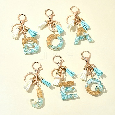 Transparent Epoxy Resin Pendant Keychains KEYC-FS00022-17-1