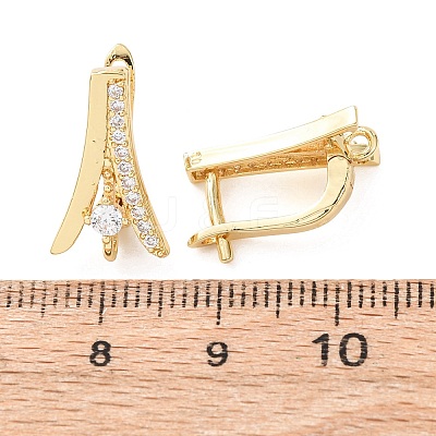 Brass Earring Findings KK-D108-01G-1