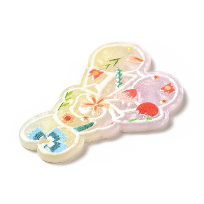 Printed Opaque Acrylic Pendants SACR-G031-01B-1