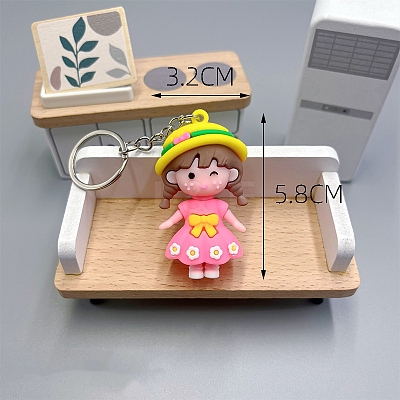 Girl PVC Bag Keychain PW-WG0BCC7-05-1