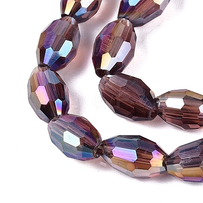 Electroplate Transparent Glass Beads Strands LS-GL-N002-01A-A16-1