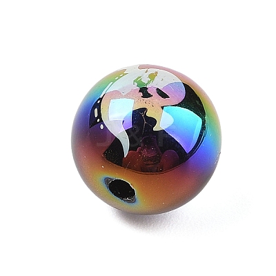 Halloween UV Plating Acrylic Beads OACR-M013-08A-01-1