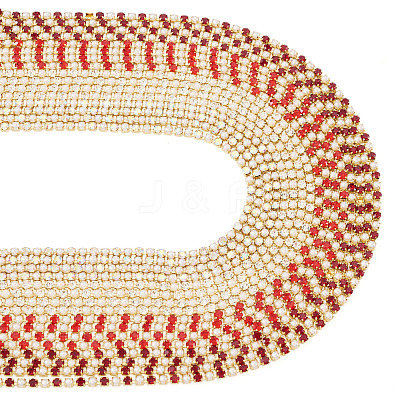 8m 4 Colors Brass Rhinestone Strass Chains CHC-TA0001-41-1