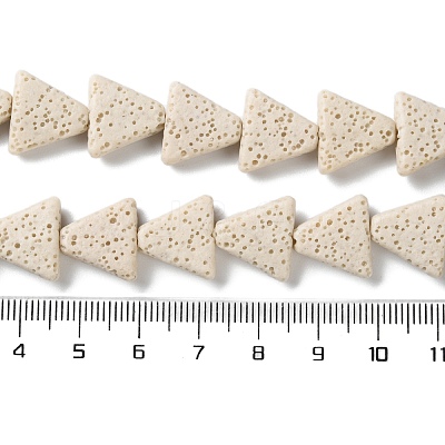 Triangle Dyed Natural Lava Rock Beads Strands G-O126-04A-13-1