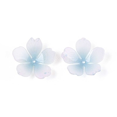 Flower Acrylic Bead Caps X-SACR-T017-51E-1
