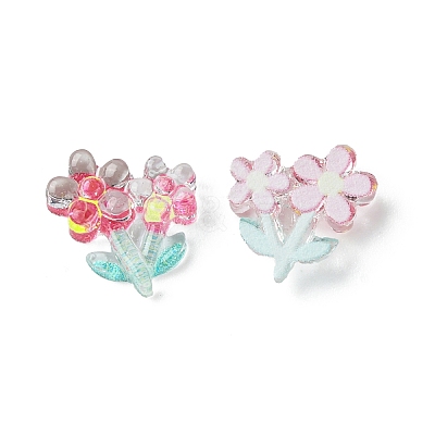 Translucent Resin Cabochons RESI-E039-27-1