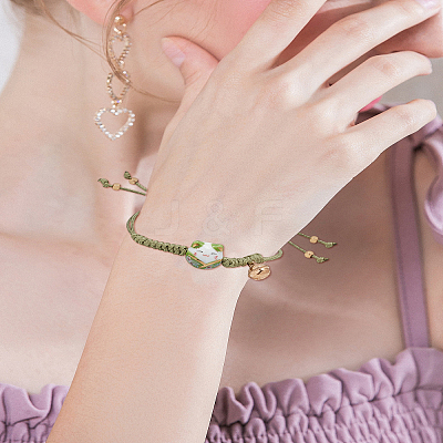 3Pcs 3 Colors Bell Charm Bracelet BJEW-LP0004-51-1