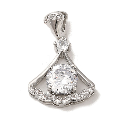 Micro Pave Cubic Zirconia Pendants KK-S351-01P-02-1