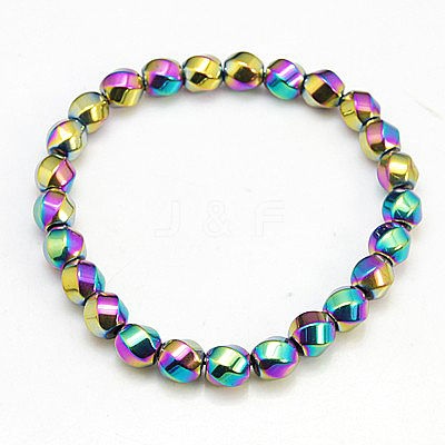 Non-Magnetic Synthetic Hematite Bracelets BJEW-D088-5-1
