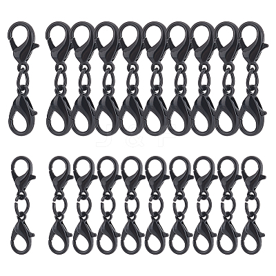 50Pcs 2 Styles Alloy Double Lobster Claw Clasps FIND-NB0004-74-1