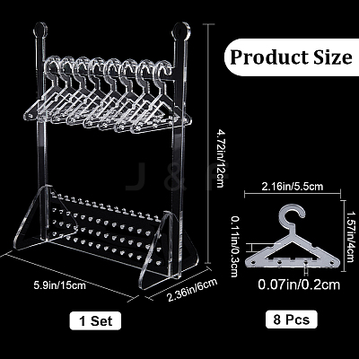 1 Set Acrylic Earring Display Stands EDIS-CP0001-14C-1
