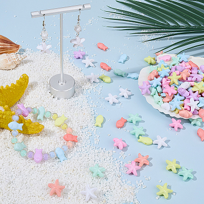 260Pcs 13 Colors Opaque Acrylic Beads MACR-SP0002-28-1