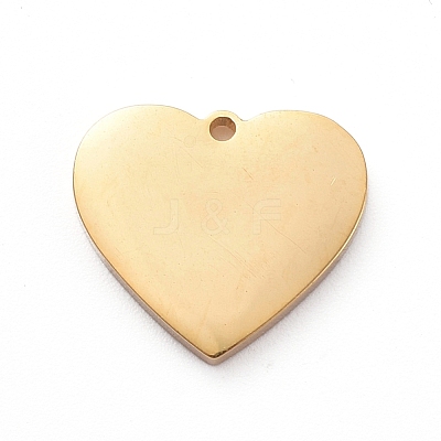 PVD Vacuum Plating 304 Stainless Steel Stamping Blank Tag Charms STAS-G215-12-G01-1
