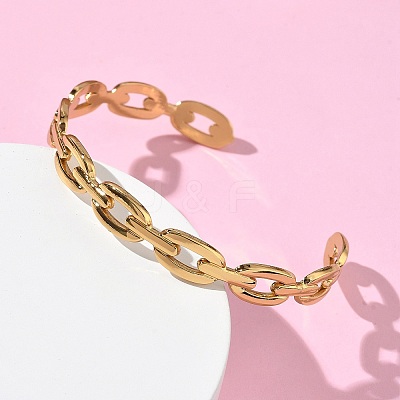 304 Stainless Steel Cuff Bangles BJEW-A160-01G-1