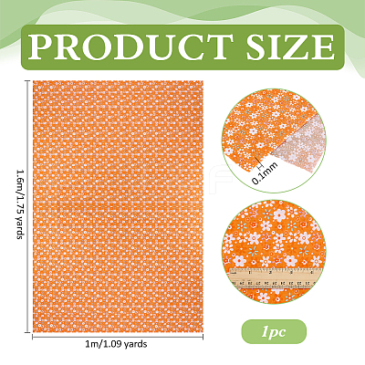 Flower Pattern Cotton Fabric DIY-WH0591-275B-1