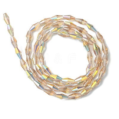 Transparent Electroplate Glass Beads Strands GLAA-K064-05A-AB04-1