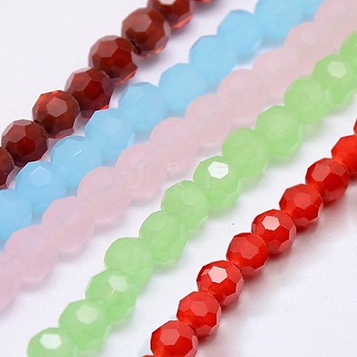 Eco-Friendly Glass Round Bead Strands EGLA-J042-4mm-M04-1