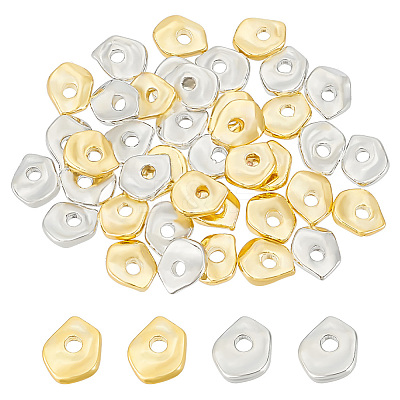 40Pcs 2 Colors Brass Spacer Beads KK-BC0012-75-1