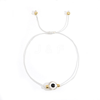 Bohemian Style Resin Evil Eye Bead Braided Bracelets BR6167-3-1