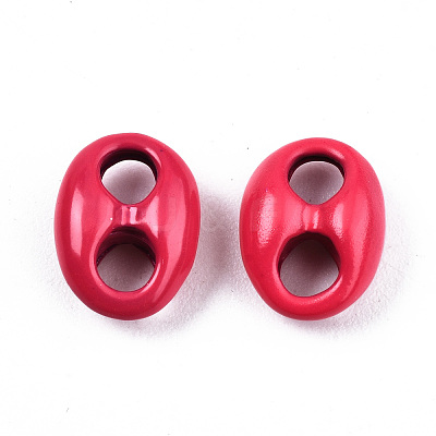 Spray Painted Brass Link Connectors KK-S362-021-NR-1