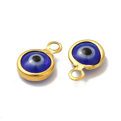 Ion Plating(IP) 304 Stainless Steel with Glass Enamel Charms STAS-G305-10G-06-1