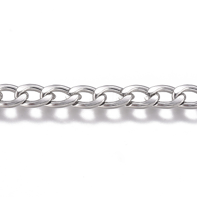 Tarnish Resistant 201 Stainless Steel Chain CHS-G017-11P-1.0mm-1