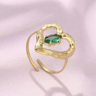 304 Stainless Steel Cuff Rings for Women RJEW-D302-03G-02-1