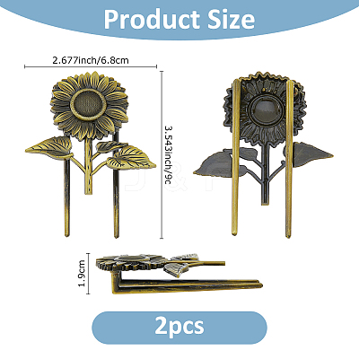 2Pcs Zinc Alloy Page Holder FIND-FH0011-02A-1