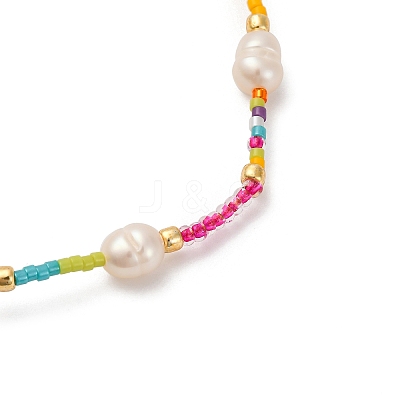 Colorful Miyuki & Imitation Pearl Braided Bead Bracelet Set WC1119-1