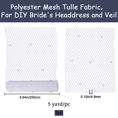 Elastic Polyester Deco Mesh Ribbons DIY-GF0009-01B-1
