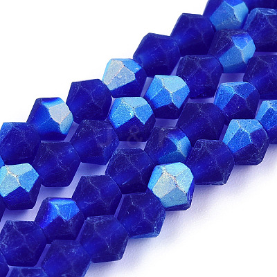 Imitate Austrian Crystal Bicone Frosted Glass Beads Strands EGLA-A039-T3mm-MB06-1