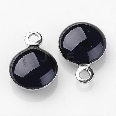 Stainless Steel Enamel Charms STAS-P049-09-1
