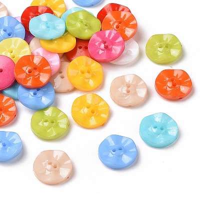 Acrylic Sewing Buttons BUTT-E073-C-M-1