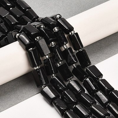 Natural Black Tourmaline Beads Strands G-G068-A07-01-1
