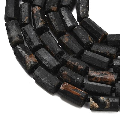 Natural Black Tourmaline Beads Strands G-F716-01-B02-1