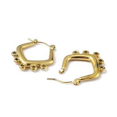 Ion Plating(IP) 304 Stainless Steel Hoop Earrings Finding EJEW-I284-18G-1