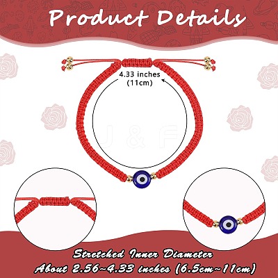 Adjustable Nylon Threads Braided Bead Bracelets BJEW-SZ0001-52-1