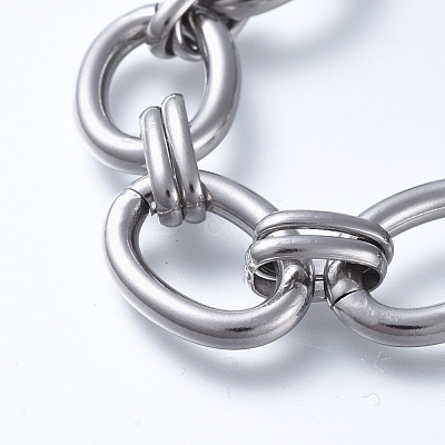 Tarnish Resistant 304 Stainless Steel Chain Bracelets BJEW-F407-01-P-1