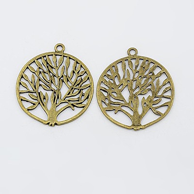 Tibetan Style Zinc Alloy Pendants TIBEP-EA11591YKG-AB-FF-1