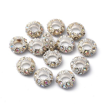 Alloy Rhinestone European Beads CPDL-H999-18-1