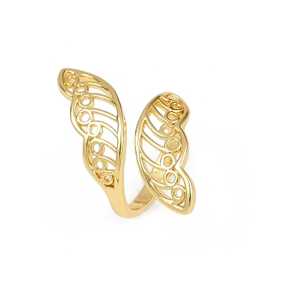 Brass Adjustable Cuff Rings RJEW-C139-16A-G-1