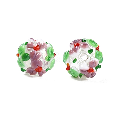 Handmade Two-Tone Lampwork Beads X-LAMP-T022-01A-12-1