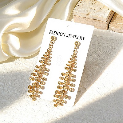 Alloy Stud Dangle Earrings for Women AL-CBA6127-05G-1