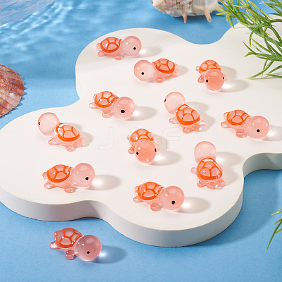 12Pcs Luminous Translucent Resin Sea Animal Cabochons RESI-TA0004-56C-1