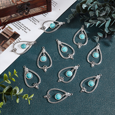 20Pcs Synthetic Turquoise Big Pendants FIND-AR0002-27-1